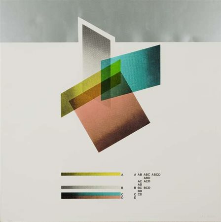 Gabriele De Vecchi Senza titolo – 1973 Serigrafia, es.21/100 cm. 70x70 Firma...