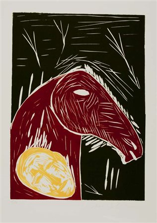 Mimmo Paladino Senza titolo – 1993 linoleumgrafia, es. 4/19 cm. 70x50 lastra...