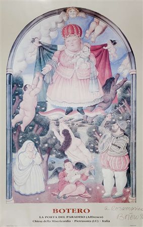 Fernando Botero Senza titolo – 1994 manifesto firmato cm. 93x59 Firma in...