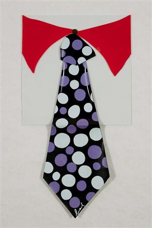 Enrico Baj Cravate – 1969 assemblaggio papillon e cravatta di plastica,Ed....