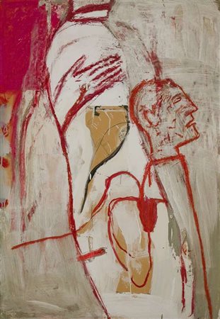 Mimmo Paladino Senza titolo – 1992 olio, collage, gessi, catrame e mista su...