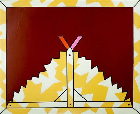 Fabrizio Plessi Natura artificiale – 1967 colori industriali su tela cm....