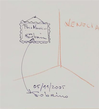 Francisco Sobrino Senza titolo – 2005 penna biro e pastelli su carta cm....