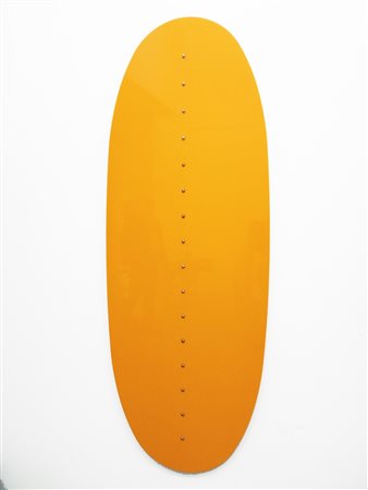 GAVINA DINO (1922 - 2007) Periplo, omaggio a Lucio Fontana. . Metallo laccato...