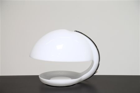 MASSONI LUIGI Lampada da tavolo in perspex e metallo cromato, mod. Fiona per...