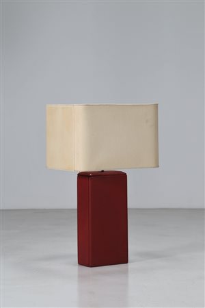 RIMA Lampada da tavolo in pelle, ottone e tessuto 1956 . -. Cm 55,00 x 95,00...