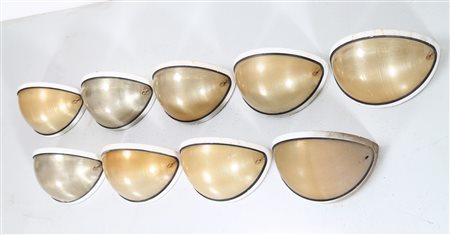 BOCCATO-GIGANTE-ZAMBUSI Nove lampade da parete, mod. Totum per Zerbetto...