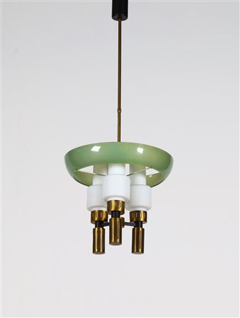 STILNOVO Lampada da soffitto, anni 50. -. Cm 36,00 x 90,00 x 36,00. Ottone,...