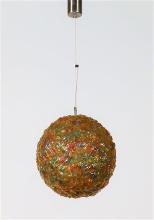 CECCHI MARZIO Attrib. lampada da soffitto, anni 70. -. Cm 34,00 x 90,00 x...