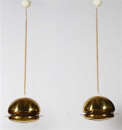 SCARPA TOBIA (n. 1935) Coppia di lampadeda soffitto mod. Nictea per Flos anni...