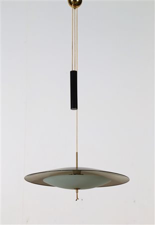 FONTANA ARTE Lampadario saliscendi anni 50. -. Cm 72,00 x 200,00 x 72,00....