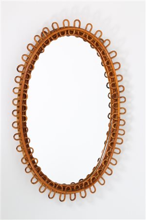 MANIFATTURA ITALIANA Specchio da parete. -. Cm 44,00 x 65,00 x 3,00. Ratan e...