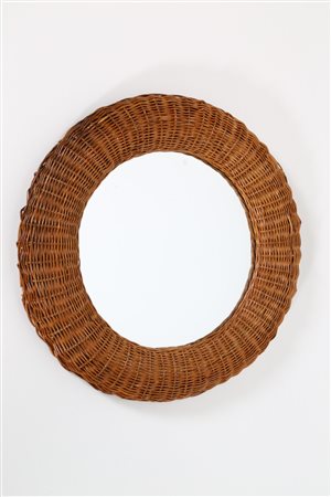 MANIFATTURA ITALIANA Specchio da muro. -. Cm 59,00 x 59,00 x 6,00. Midollino...