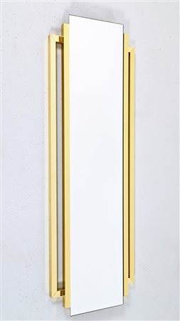 RIZZO WILLY (1928 - 2013) Specchiera in metallo ottonato e vetro, per Sabot....