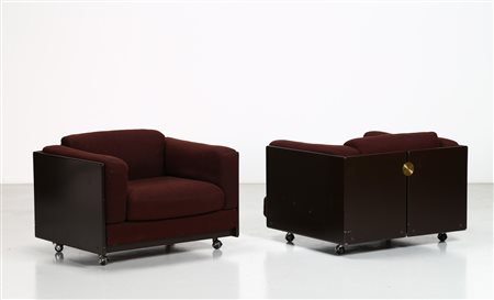 GAVINA DINO Coppia poltrone per Simon. -. Cm 90,00 x 65,00 x 80,00. Legno...