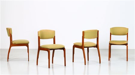 FRATTINI GIANFRANCO (1926 - 2004) Quattro sedie per Cantieri Carugati 1964....