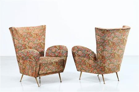 BUFFA PAOLO (1903 - 1970) Attrib. Coppia poltrone anni 50. -. Cm 70,00 x...