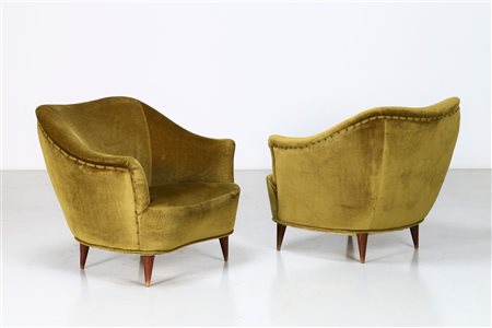 CASA E GIARDINO Coppia di poltrone anni 50. -. Cm 80,00 x 75,00 x 82,00....