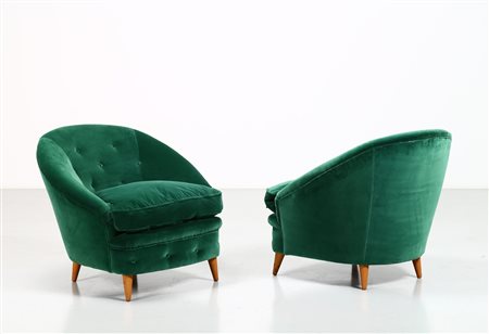 CASA E GIARDINO Coppia di poltrone anni 50. -. Cm 87,00 x 77,00 x 85,00....