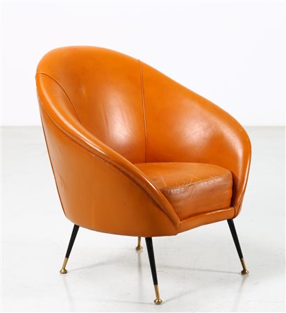 MUNARI FEDERICO Poltrona, anni 50. -. Cm 80,00 x 84,00 x 72,00. Metallo...