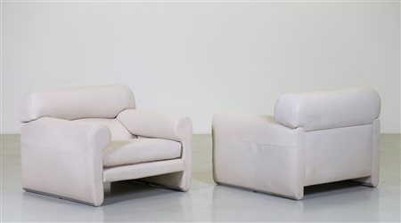 SERGIO MAZZA, GIULIANA GRAMIGNA Coppia di poltrone mod. Smoking, per Poltrona...