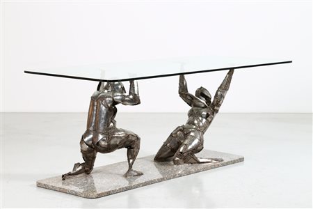 MANIFATTURA ITALIANA Tavolo Omni. -. Cm 200,00 x 78,00 x 95,00. Vetro, marmo...