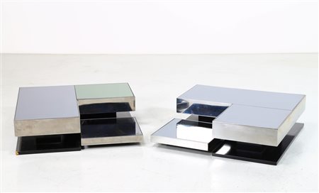 GIOVANNI AUSENDA Coppia di tavolini da salotto per Ny Form anni 70. -. Cm...