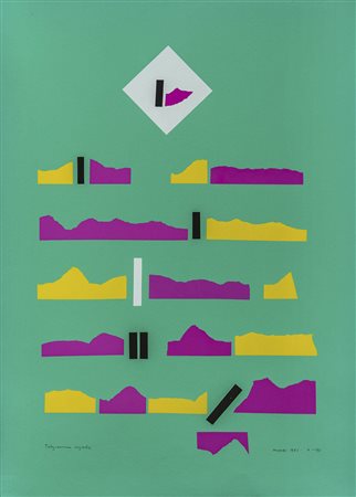 BRUNO MUNARI (1907 - 1998) Telegramma urgente 1986 Serigrafia su carta...