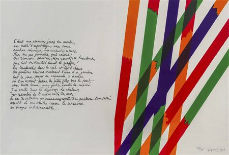 PIERO DORAZIO (1927 - 2005) Senza titolo 1968 Litografia a colori su carta...