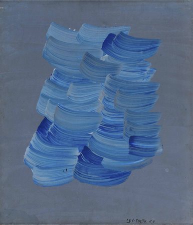 COSTANTINO GUENZI (1926 - 1989) Senza titolo 1969 Olio su tela 70 x 60 cm...