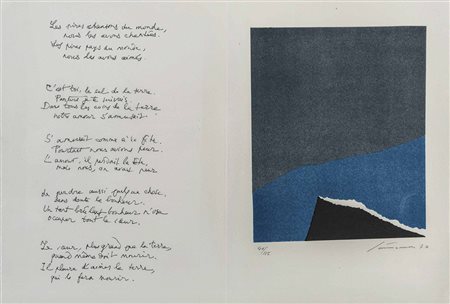 GIUSEPPE SANTOMASO (1907 - 1990) Senza titolo 1970 Litografia a colori su...