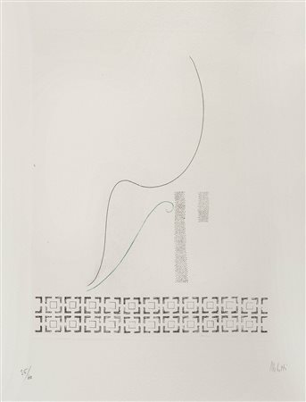 FAUSTO MELOTTI (1901 - 1986) Senza titolo Acquaforte, es. 15/60 31,5 x 24,5...