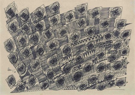 LUCIANO LATTANZI (1925 - 2010) Senza titolo 1969 Pennarello su carta 35 x 50...