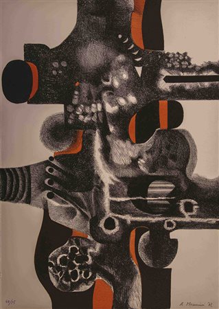 ALVARO MONNINI (1922 - 1987) Viaggio all'interno 1972 Cartella contenente 5...