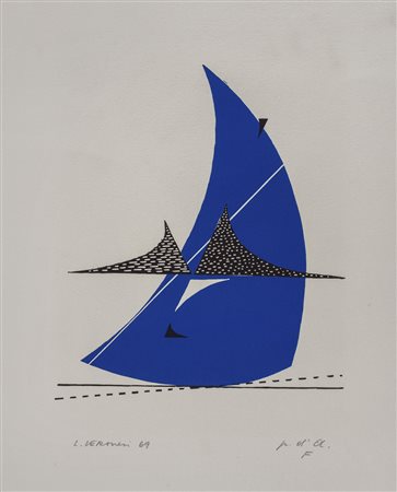 LUIGI VERONESI (1908 - 1998) Movimenti 1969 Due litografie su carta cotone,...