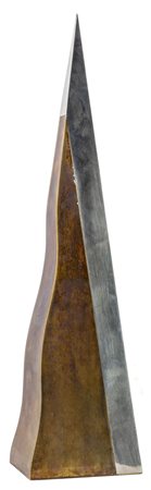 GIANFRANCO PARDI (1933 - 2012) Piramide Scultura in ottone e acciaio cromato,...