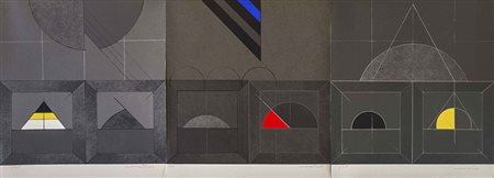 WALTER VALENTINI (1928) Urbino: Nero, polvere, argento. Trittico 1977...