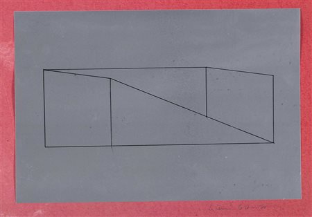 GIANNI COLOMBO (1937 - 1993) Senza titolo 1970 China su carta argentata...