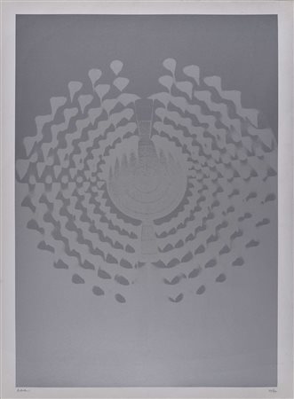 ENRICO CASTELLANI (1930) Compendio 1974 Serigrafia, es. 77/90 75,8 x 56 cm...