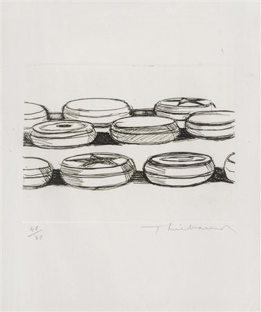 WAYNE THIEBAUD (1920) Yo-yos 1962 Acquaforte tratta dall'Antologia...