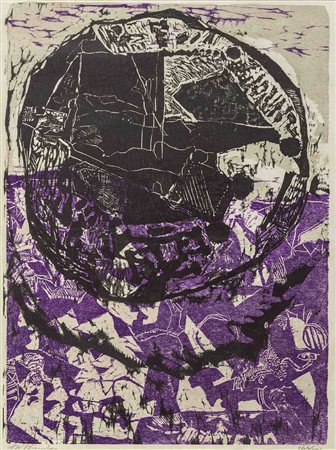 JOSEPH FASSBENDER (1903 - 1974) Senza titolo 1969 Xilografia a tre colori,...