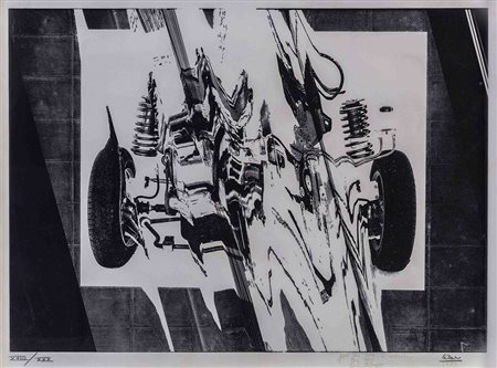 CESAR (1921 - 1998) Voiture compressée 1972 Litografia, es. XVIII/XXX 55 x 75...