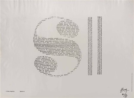 BORY JEAN FRANÇOIS (1938) Blatt-nr. 3 Litografia, es. 40/50, Edizioni Zbiden...