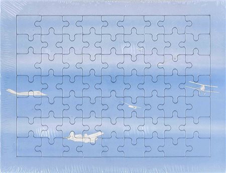 ALIGHIERO BOETTI (1940 - 1994) Cieli ad alta quota 1992 Puzzle in cartone...