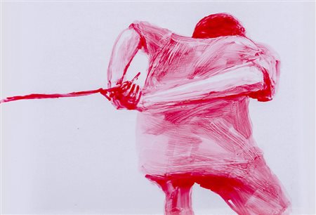 DOMENICO PICCOLO (1961) Under Siege #37 2011 Acrilico su acetato 21 x 30 cm...