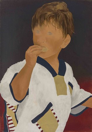 ELISABETTA VIGNATO (1964) Twins 2002 Olio e matita su tela 50,5 x 35,5 x 4,5...