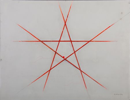 Gilberto Zorio, Senza titolo, 2006 Tecnica mista e fluorescenza su carta,...