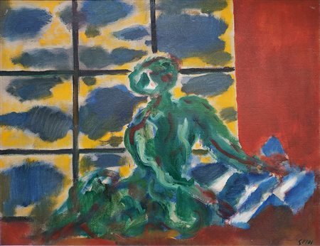 Virgilio Guidi, Senza titolo, 1957 Olio su tela, 70,5x90,5 cm Firma in basso...