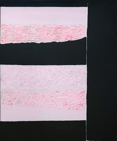 Ennio Finzi, Verso il rosa, 1987 Tecnica mista su tela, 70x50 cm Firma,...