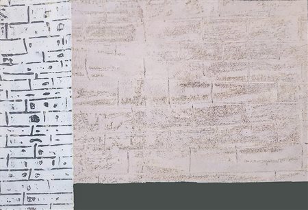 Pino Pascali, Muro, 1960-61 Tecnica mista su cartoncino, 21,6x28,1 cm...